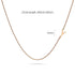 Bold Alphabet Letter Initial Charm Necklace in Rose Gold Tone